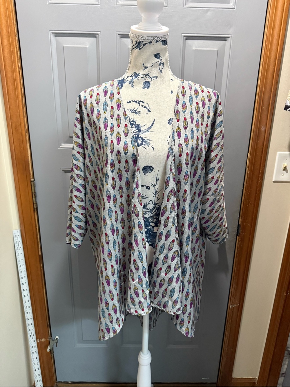 Colorful feathers shawl by LuLaRoe size small (oversized)